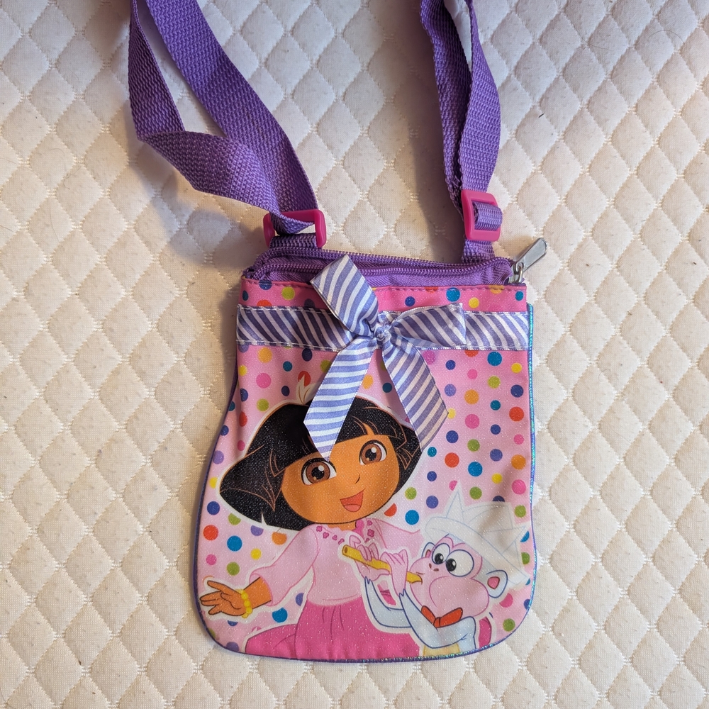 Purple Kids Character Crossbody Bag
